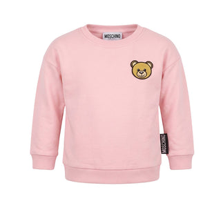 Moschino Felpa Girocollo In Cotone Con Teddy MTF03Q Per Neonati