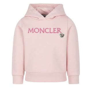 Moncler Felpa Rosa In Cotone Con Logo J19548G00012-504