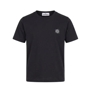 Stone Island T-shirt Nera A Maniche Corte L2S162100003/V0029 Per Bambino