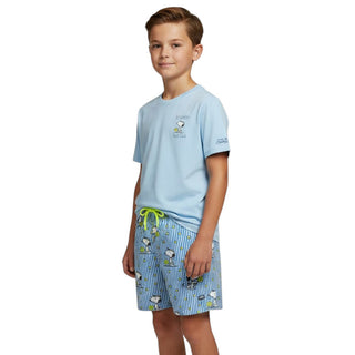 Mc2 Saint Barth T-shirt Celeste Portofino Jr Con Snoopy POT0002/02633L Per Bambino