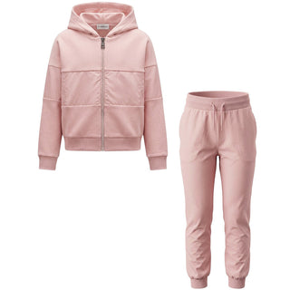 Moncler Tuta Rosa In Cotone Per Bambina G29548M75410