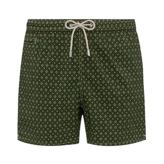 Mc2 Saint Barth Costume Lighting Verde Militare Con Stampa Cravatte LIG0016/00676L Per Uomo