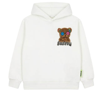 Barrow Felpa Bianca Con Cappuccio 031835 Per Bambini