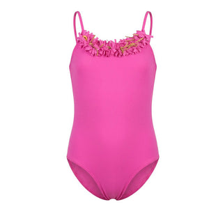 Selini Action By Eleni Balerba Costume Intero Fucsia Con Frange Per Bambina SES9BOD