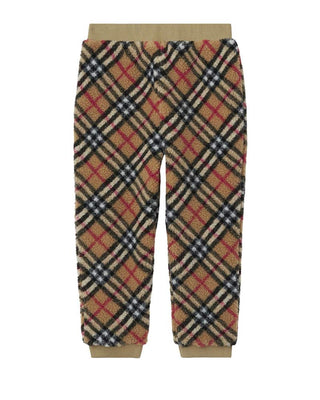 Burberry Pantaloni jogger in pile Vintage Check 8076885