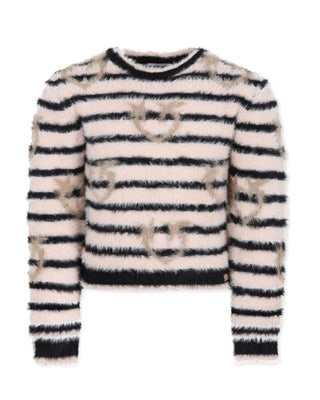 Pinko Maglia con stampa Love Birds da bambina F4PIJGJP052