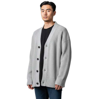I'm Brian Cardigan Grigio In Misto Cotone Per Uomo MA3607
