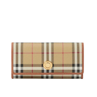 Burberry Continental Check Wallet 8070414 With Zip