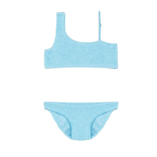 Mc2 Saint Barth Bikini Vivy Jr Celeste In Tessuto Crinkle VIVY0001/0043L Per Bambina