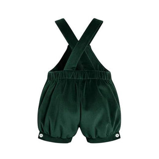 Arc-en-ciel Completo con camicia salopette verde in velluto 1131V