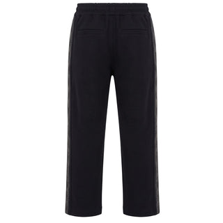 Lanvin Pantaloni Sportivi Neri A Gamba Dritta N30444/09B Per Bambini