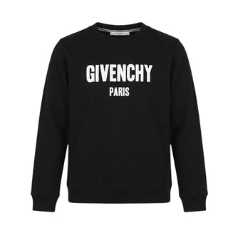 Givenchy Felpa Girocollo Nera Con Logo Per Bambini H25072