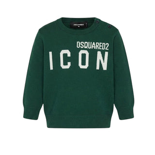 Dsquared2 Maglia Girocollo In Misto Lana Per Neonato DQ0622