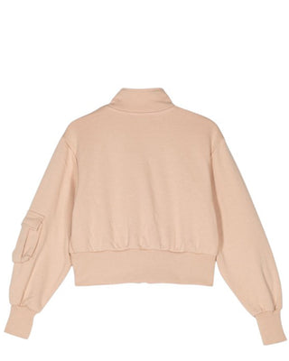 Msgm Felpa cropped con zip F4MSJGBO191