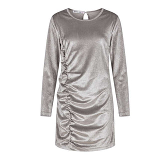 Patrizia Pepe Abito In Velluto Lurex Grigio 7A0052/J0065-S790 Per Bambina