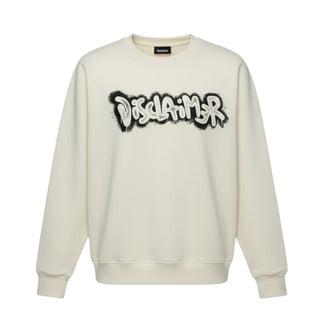 Disclaimer Felpa girocollo avorio con logo frontale 25IDK58617