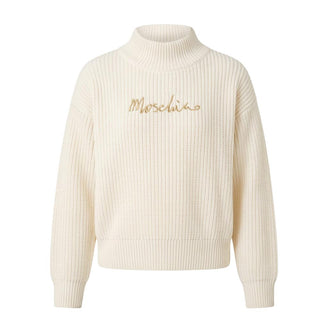 Moschino Maglia Avorio In Lana Per Bambina HDW023