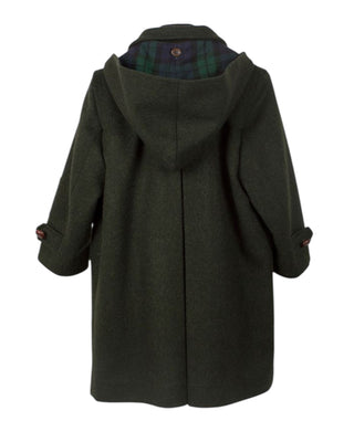 Paio Crippa Cappotto monopetto con cappuccio in lana LOD001