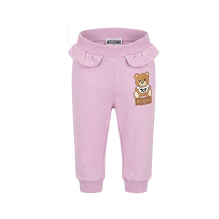 Moschino Tuta In Felpa Con Stampa Teddy MDK02K-01 Per Neonata