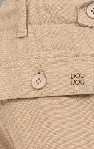 Doudou Bermudashorts aus Baumwolle 2Q6529 Beige Farbe für Kinder