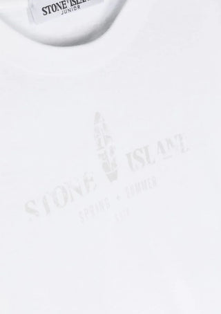 Stone Island T-shirt girocollo con logo frontale 801621079