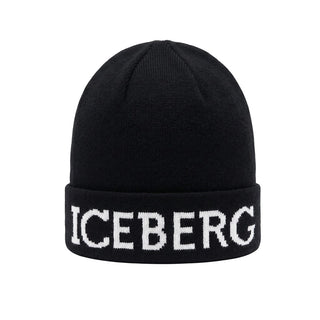 Iceberg Cappello Nero In Misto Lana CAICE7301B-V3 Per Bambini