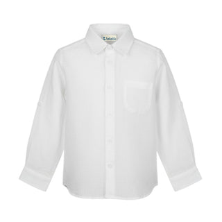 Lalalù Camicia Bianca In Lino Per Bambino CML50RB