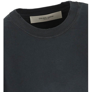 Golden Goose T-shirt Girocollo Nera Con Logo GUP01873.P001576.90456