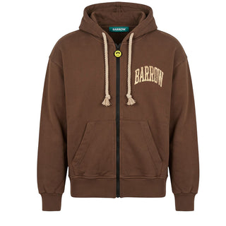 Barrow Felpa Marrone Con Zip E Cappuccio F6BWUAZH031-1050