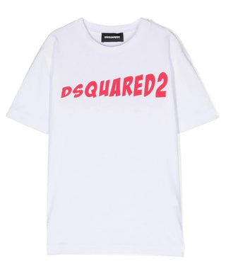 Dsquared2 T-shirt girocollo con logo stampato DQ1735-D00MV