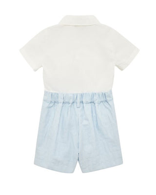 Fendi Tutina baby corta in popeline BML152-AS64