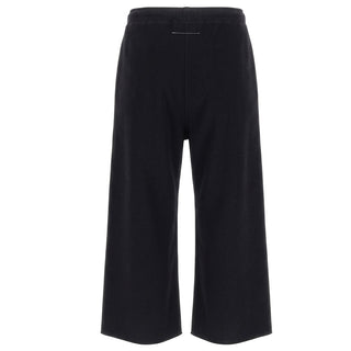MM6 Maison Margiela Pantaloni Jogger Neri A Gamba Dritta M61131-MM08S-M6900 Per Bambini