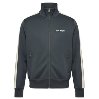 Palm Angels Felpa Track Grigio Piombo Con Logo PMBD058S26FAB001G