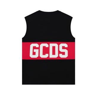 GCDS Canotta Nera In Jersey Con Logo Z0UKQC586J105/999