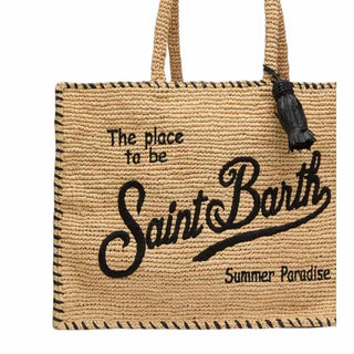 Mc2 Saint Barth Borsa Vanity In Raffia Con Logo Ricamato VANI013/09045L