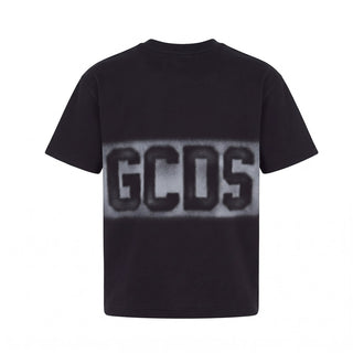 GCDS T-shirt Nera Con Stampa C2BJQC526J341/999A Per Bambini