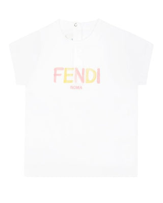 Fendi T-shirt baby in jersey con logo BFI166-7AJ