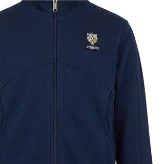 Iceberg Felpa Blu Con Zip In Cotone MFICE7310J-V5 Per Bambino