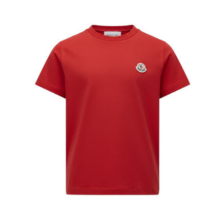 Moncler T-shirt Rossa In Jersey Da Bambino I19548C00033-455