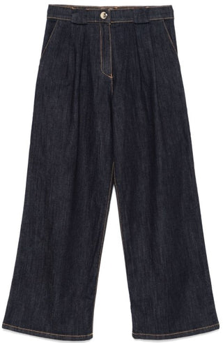 Elisabetta Franchi Jeans A Palazzo EFPA256.C aus Denim