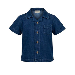 J.o Milano Camicia In Chambray A Maniche Corte Per Neonato 676B2