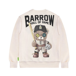 Barrow Felpa girocollo in cotone con patch Smile F5BKJUSW082