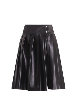 Msgm Gonna nera a plissè in ecopelle F4MSJGSK167