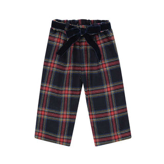 J.o Milano Pantaloni tartan in misto lana da neonata 564L1