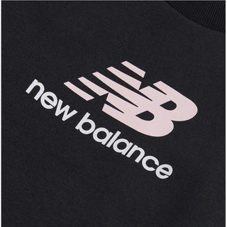 New Balance Felpa Girocollo Nera Con Logo LAKG0271-BK078 Per Bambina