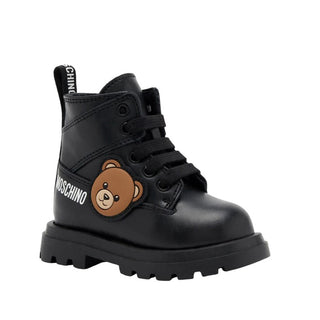 Moschino Anfibi con teddy e zip laterale 84151
