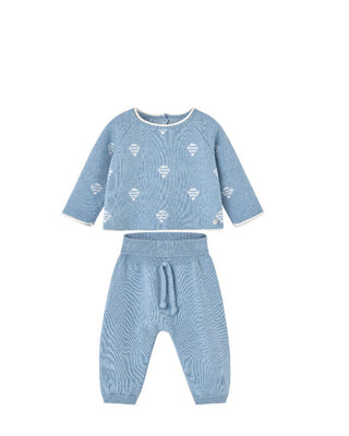 Paz Rodriguez Two-piece romper with hot air balloon embroidery 014-122220