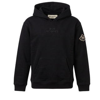 Roy Roger's Felpa Nera Con Cappuccio RZ483/0639 Per Bambino