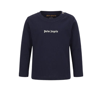 Palm Angels T-shirt Blu Con Logo F6PANBTH179/1528 Per Neonato