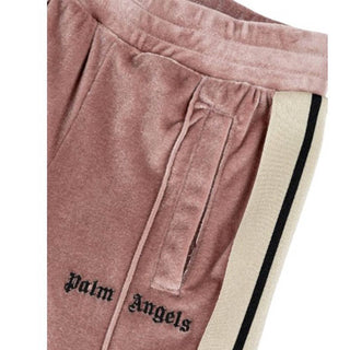 Palm Angels Pantaloni rosa in velluto con logo PGCJ012F25FLE0013010